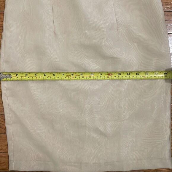 Raffaella chiffon beige Y2K spaghetti strap mini cocktail dress size medium - Picture 15 of 16